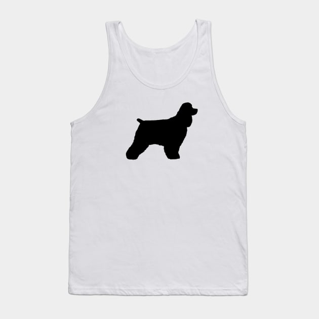 Black Cocker Spaniel Silhouette Tank Top by Coffee Squirrel